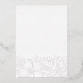 Goudbloem met elegant lijst-huwelijksontwerp folie uitnodiging (Achterkant)