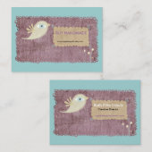 Goudbloem van gouden bessen met kant, aangepast on visitekaartje (Voorkant / Achterkant)