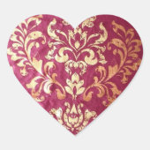 goudbloem Victoriaans goudvogel Hart Sticker (Voorkant)
