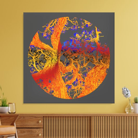 Goudbloemboom Canvas Afdruk (Insitu (Woonkamer))