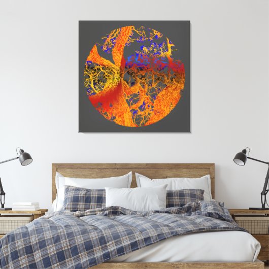 Goudbloemboom Canvas Afdruk (Insitu (Slaapkamer))