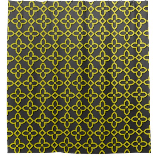 goudbloemen douchegordijn (Voorkant)