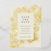 Goudbloemen Folie Uitnodiging (Voorkant)