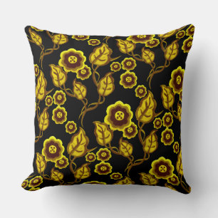 goudbloemen, goudbladeren, folkbloem/zwart kussen