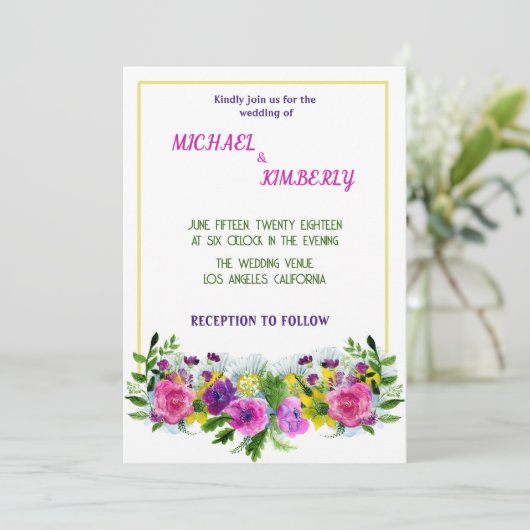 Goudbloemen lijst Weddenschap Kaart (Staand voorkant)