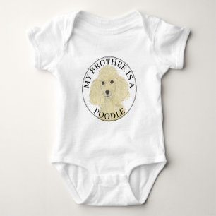 Goudblonde poedel hond romper