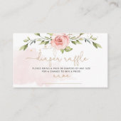 Goudblush floral diaper raffinage informatiekaartje (Voorkant)