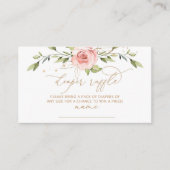 Goudblush floral diaper raffinage informatiekaartje (Voorkant)