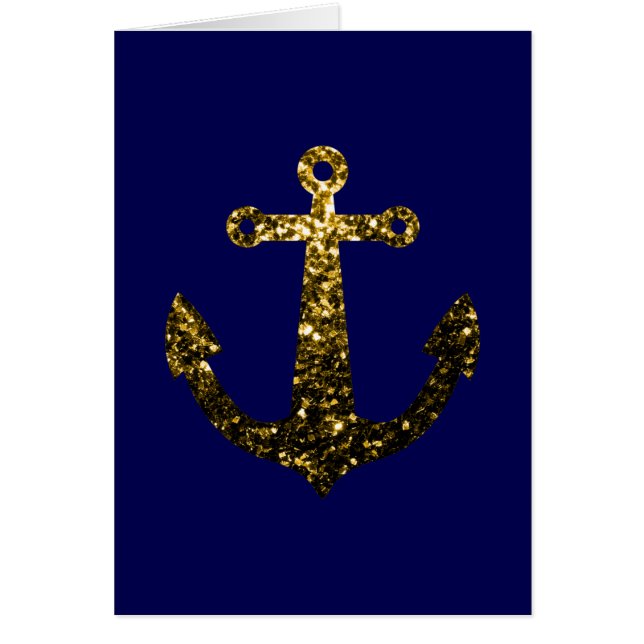Goudbolglitter Anchor navy blue (Voorkant)