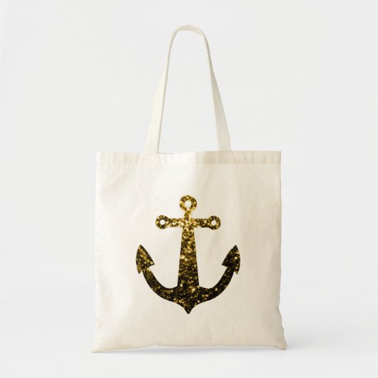 Goudbolglitter Anchor Tote Bag (Voorkant)