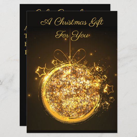 Goudbolle kerstfeestdag (Voorkant / Achterkant)