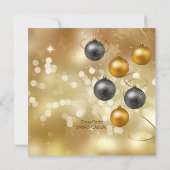 Goudbolle, zwarte en goudblauwe decoraties kaart (Achterkant)