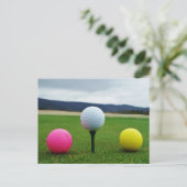 Goudbollen, t-shirt uit de bergen briefkaart (Staand voorkant)