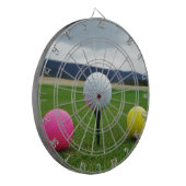 Goudbollen, t-shirt uit de bergen dartbord (Voorkant Links)