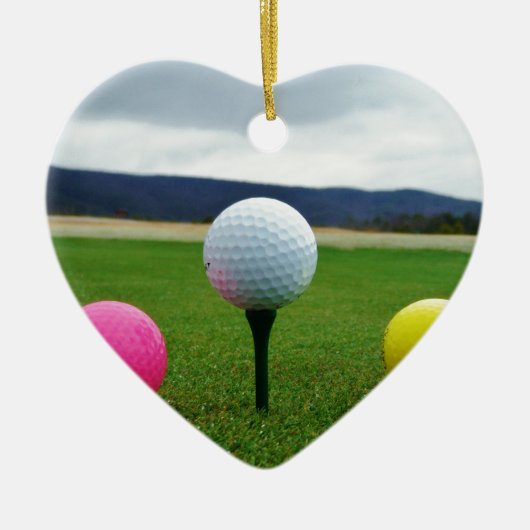 Goudbollen, t-shirt uit de bergen keramisch ornament (Voorkant)