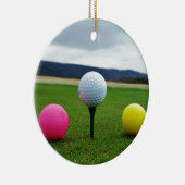 Goudbollen, t-shirt uit de bergen keramisch ornament (Rechts)