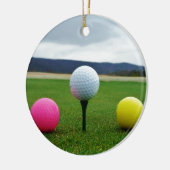 Goudbollen, t-shirt uit de bergen keramisch ornament (Links)