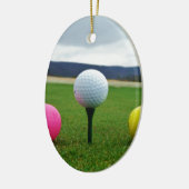 Goudbollen, t-shirt uit de bergen keramisch ornament (Links)