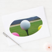 Goudbollen, t-shirt uit de bergen ovale sticker (Envelop)