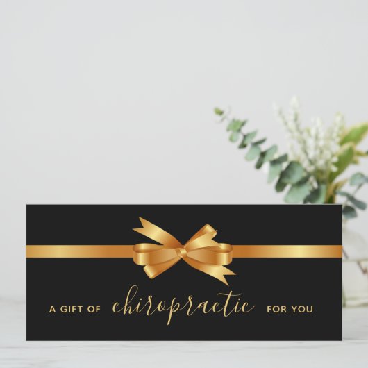 Goudbolletje van chiropractisch cadeaubon (Staand voorkant)