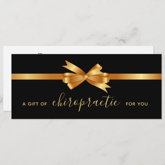 Goudbolletje van chiropractisch cadeaubon (Voorkant / Achterkant)