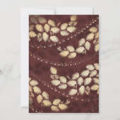 goudbomen | Elegant Burgundy Wedding Kaart (Achterkant)