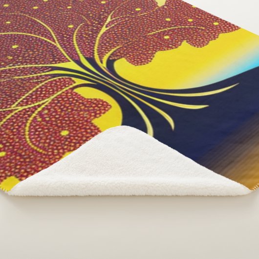 Goudbomen in de wind sherpa deken (3/4)