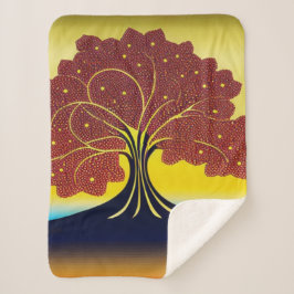 Goudbomen in de wind sherpa deken