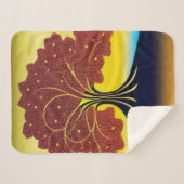 Goudbomen in de wind sherpa deken (Voorkant (horizontaal))