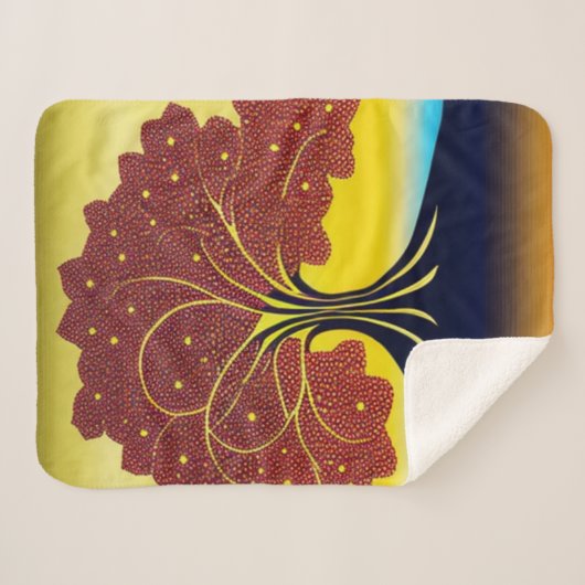 Goudbomen in de wind sherpa deken (Voorkant (horizontaal))