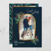 Goudboog Aangepaste foto Botanische Seizoenen Gegr Notitiekaartje (Voorkant / Achterkant)