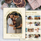 Goudboogjaar in de Review 13 Fotocollage Feestdagenkaart