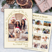 Goudboogjaar in de Review 13 Fotocollage Feestdagenkaart