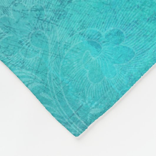 goudboom op Turquoise Fleece Deken (Hoek)