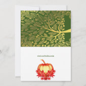 Goudboom van de Herfst van de Levenslang Pumpkin-T Kaart (Achterkant)