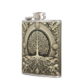 goudboom van de oude Rustic Heupfles (Links)