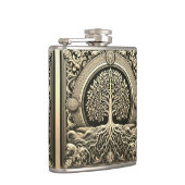 goudboom van de oude Rustic Heupfles (Rechts)