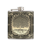  goudboom van de oude Rustic Heupfles (Voorkant)