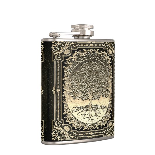  goudboom van de oude Rustic Heupfles (Rechts)