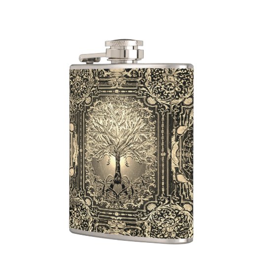  goudboom van de oude Rustic Heupfles (Links)