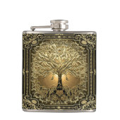  goudboom van de roestrijke erlenmeyer heupfles (Voorkant)