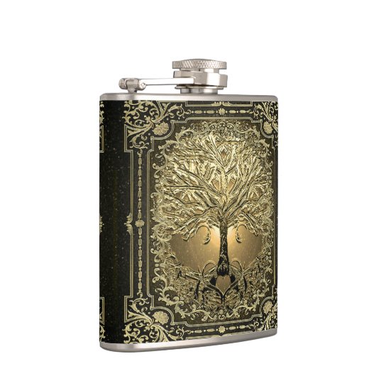 goudboom van de roestrijke erlenmeyer heupfles (Rechts)