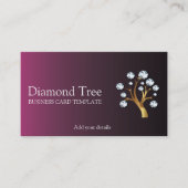 goudboom van diamanten visitekaartje (Voorkant)