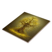 Goudboom van levensoude keramische keramische tege tegeltje (Zijkant)