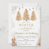 Goudboom Winter Nederland Kerstdag Kaart (Voorkant)