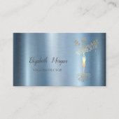 goudboomvrouwen Silhouette Blue Metallic Visitekaartje (Voorkant)