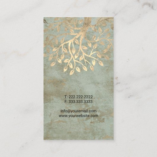  goudboomwellheid en spa-therapie Bronze Visitekaartje (Achterkant)