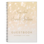 Goudborkeh Sparkle Lights, zoet 16-partijenboek Notitieboek (Voorkant)