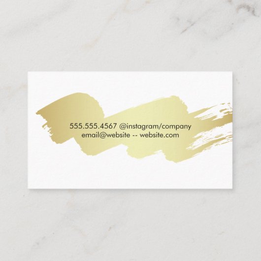 Goudborsgeborsteld haarhaar Logo Visitekaartje (Achterkant)