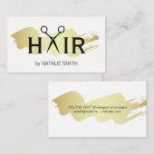 Goudborsgeborsteld haarhaar Logo Visitekaartje (Voorkant / Achterkant)